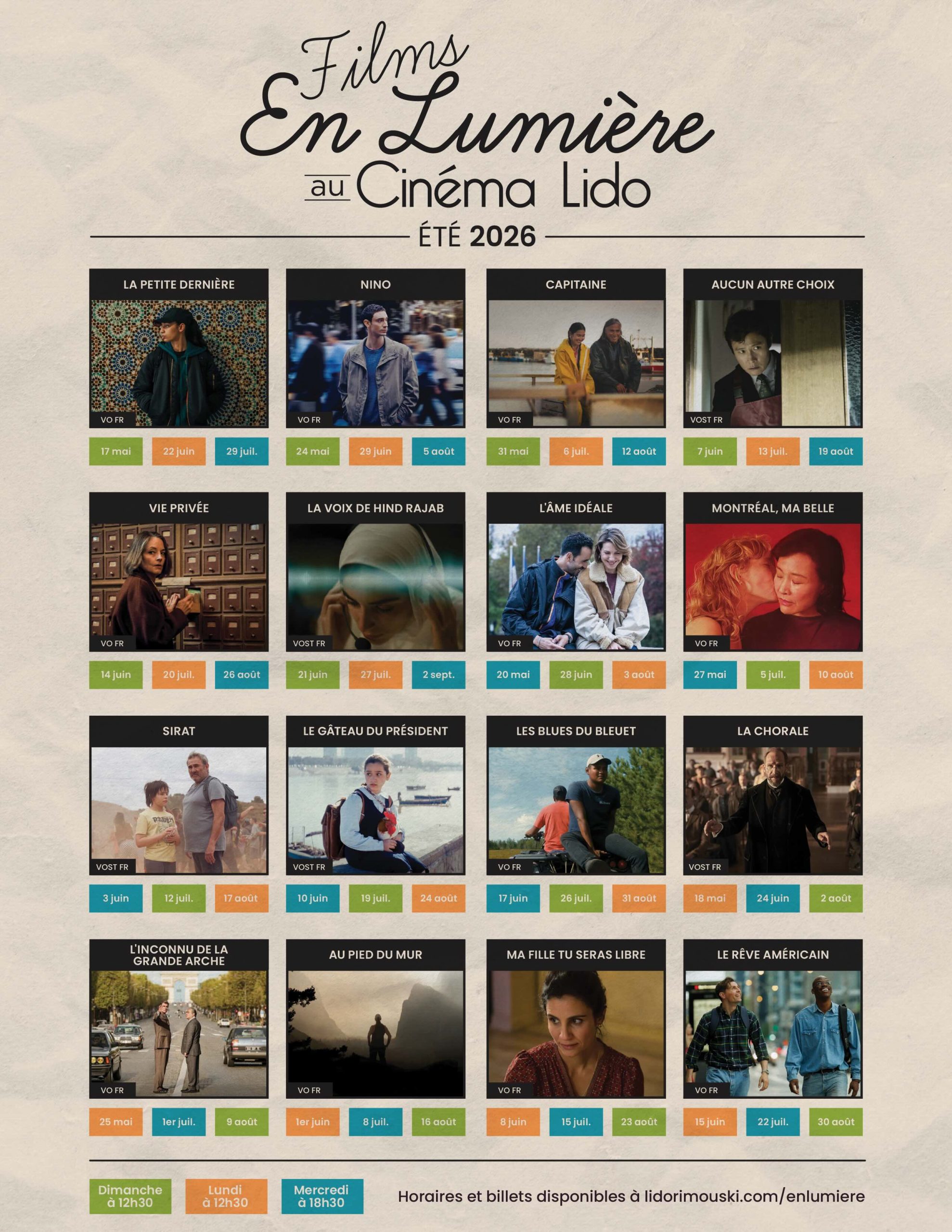 Programmation En Lumière — Été 2026